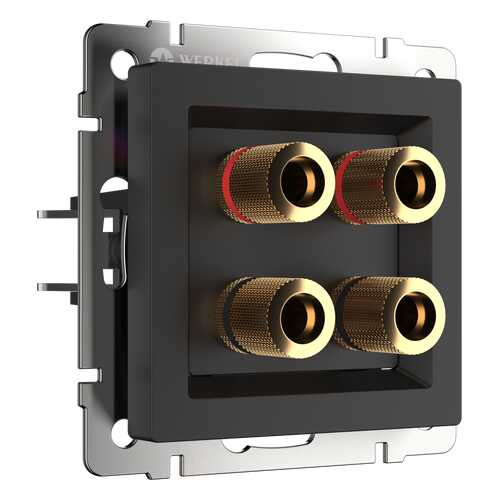 Аудио розетка Werkel акустическая WL08-AUDIOx4 a030818 черный в Касторама
