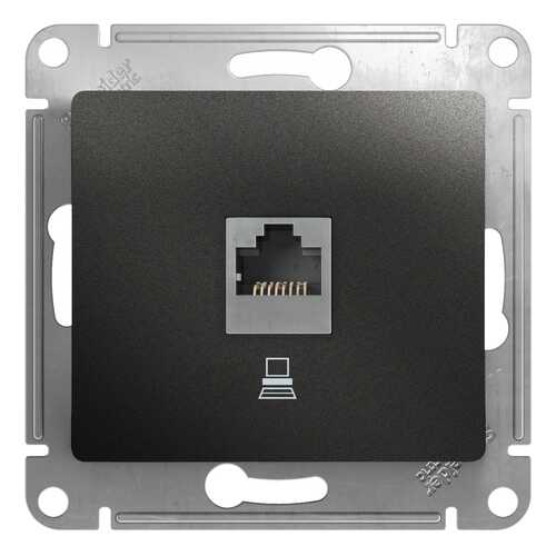 Механизм компьютерной розетки СП Schneider Electric Glossa, RJ45 кат.5е, антрацит в Касторама