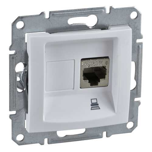 Механизм компьютерной розетки СП Schneider Electric Sedna, одномодульный, RJ45, белый в Касторама