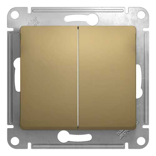 Механизм переключателя Schneider Electric Glossa, 10АХ, двухклавишный, титан в Касторама