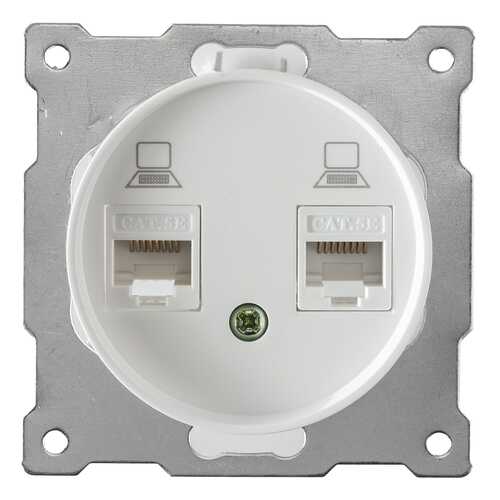 Механизм розетки компьютерной OneKeyElectro, серия Florence, RJ45 белый в Касторама