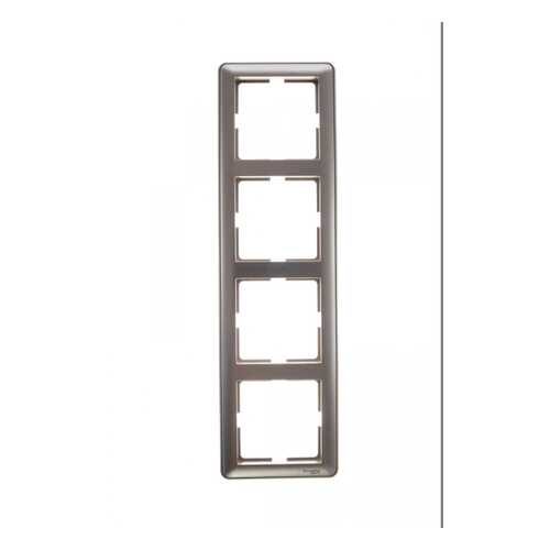 Рамка Schneider Electric Wessen 59 4-ая Шампань в Касторама