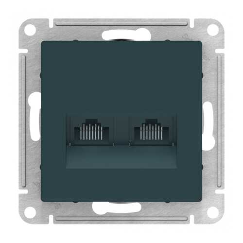 Розетка SE AtlasDesign Изумруд двойная компьютерная RJ45+RJ45, кат.5E, механизм в Касторама