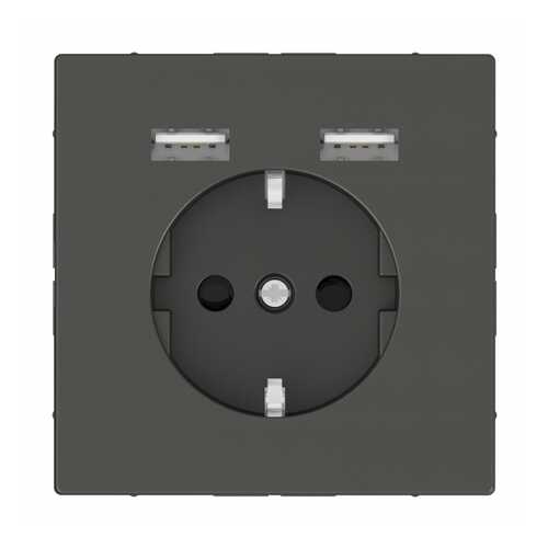 Розетка SE Merten D-Life Антрацит Schuko с 2 USB c зарядным устройством 2,4 A в Касторама