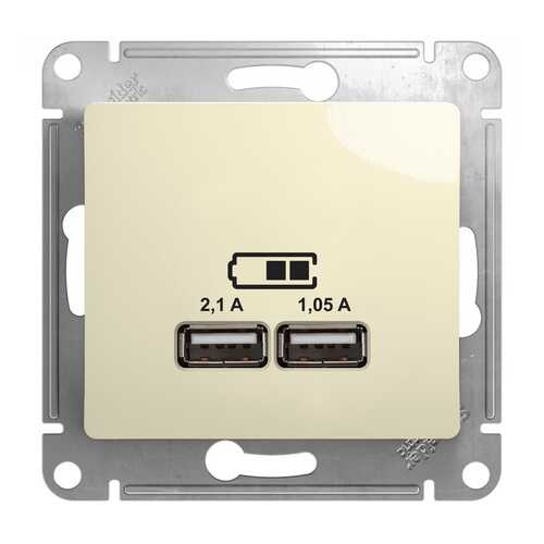 SE Glossa Бежевая Розетка USB 5В/2100мА, 2х5В/1050мА (GSL000233) в Касторама