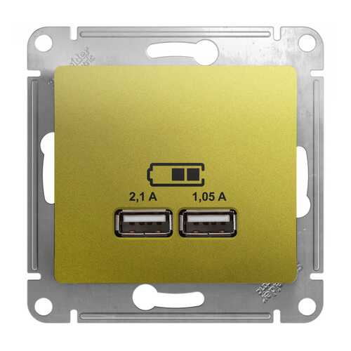 SE Glossa Фисташковая Розетка USB 5В/2100мА, 2х5В/1050мА (GSL001033) в Касторама