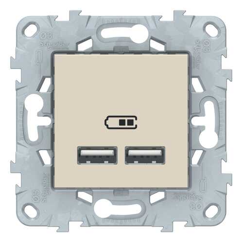 SE Unica New Бежевая Розетка USB, двойная, 5 В / 2100 мА в Касторама