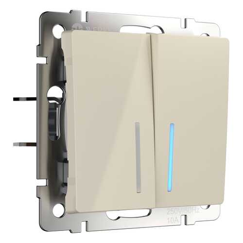 Выключатель Werkel WL03-SW-2G-2W-LED-ivory слоновая кость в Касторама