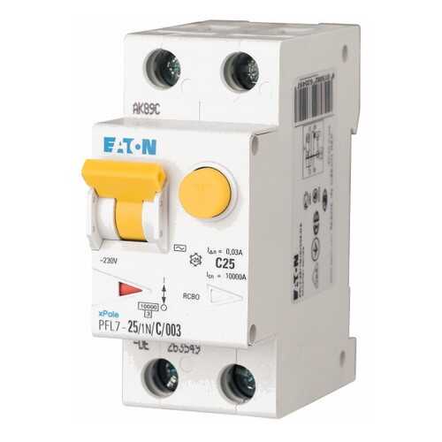 Автоматический выключатель дифференциального тока Eaton PFL7-25/1N/C/003-DE в Касторама