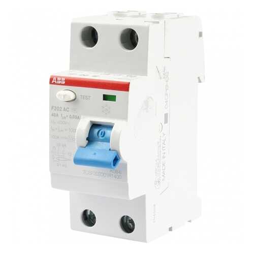 УЗО ABB F202 2Р 40А 30mA (AC), 2CSF202001R1400 в Касторама
