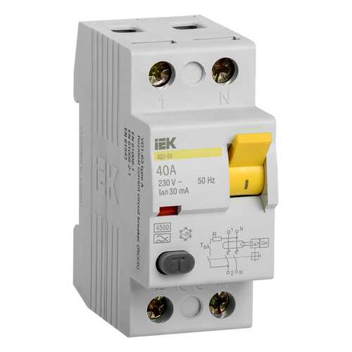 УЗО IEK ВД1-63 2Р 40А 30мА в Касторама