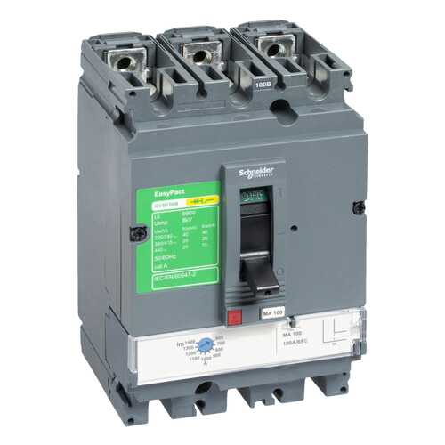 Выключатель автоматический EasyPact CVS TM160D, 3 полюса, 160 А, 25 кА в Касторама