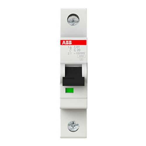 Выключатель автоматический модульный ABB S201, 1п, С, 20 А, 6 кА в Касторама