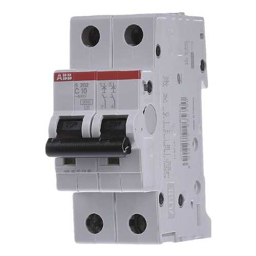 Выключатель автоматический модульный ABB S202, 2п, С, 10 А, 6 кА в Касторама