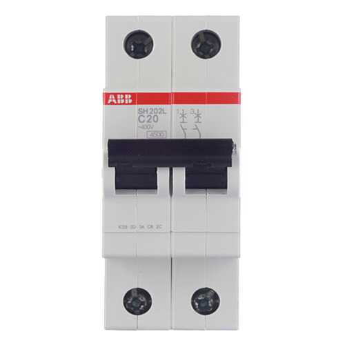 Выключатель автоматический модульный ABB SH202L, 2п, C, 20 А, 4,5 кА в Касторама