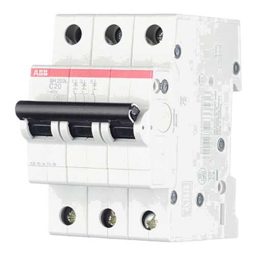 Выключатель автоматический модульный ABB SH203L, 3п, C, 20 А, 4,5 кА в Касторама