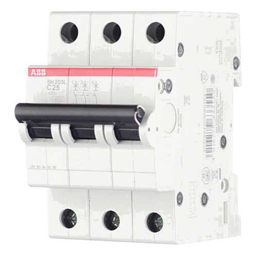 Выключатель автоматический модульный ABB SH203L, 3п, C, 25 А, 4,5 кА в Касторама