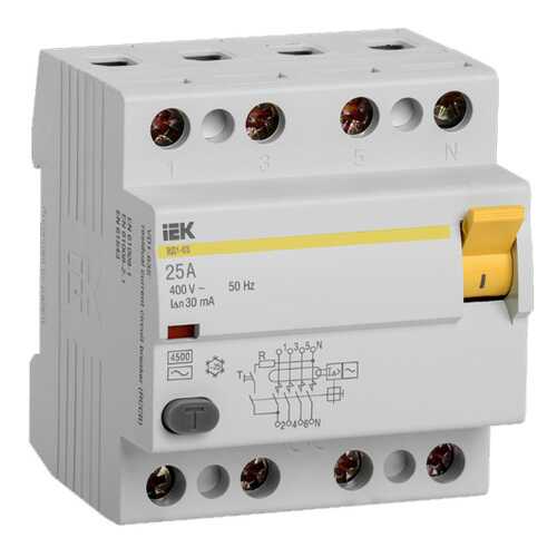 Выключатель IEK ВД1-63 4Р 25А 30мА в Касторама