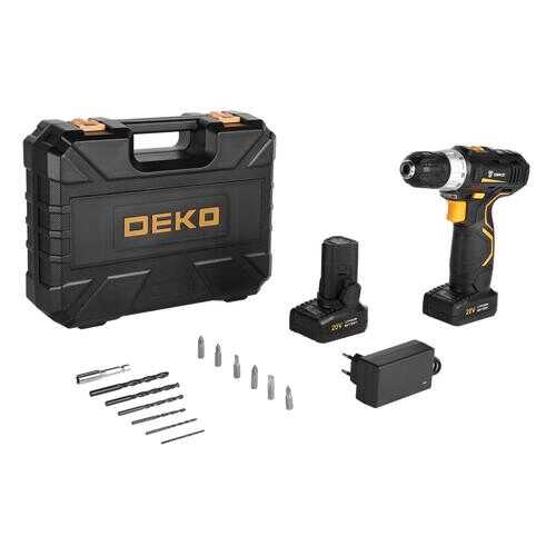 Аккумуляторная дрель-шуруповерт DEKO GCD20DU3 SET 3 в кейсе + оснастка 13 шт в Касторама