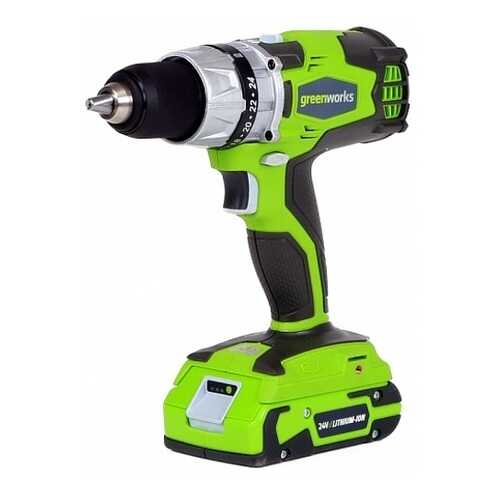 Аккумуляторная дрель-шуруповерт Greenworks GD24DD 3700607 БЕЗ АККУМУЛЯТОРА И З/У в Касторама