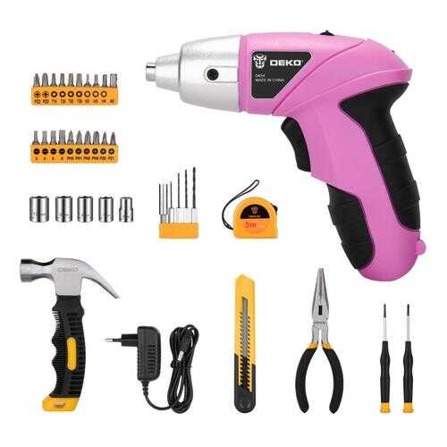 Аккумуляторная отвертка DEKO DKS4 и набор 36 Tools Kit 063-4109 в Касторама