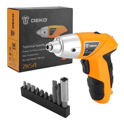 Аккумуляторная отвертка DEKO ZKS4 с набором оснастки 063-4113 в Касторама