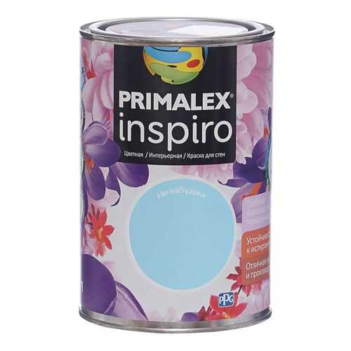 Краска для внутренних работ Primalex Inspiro 1л Незабудка, 420124 в Касторама