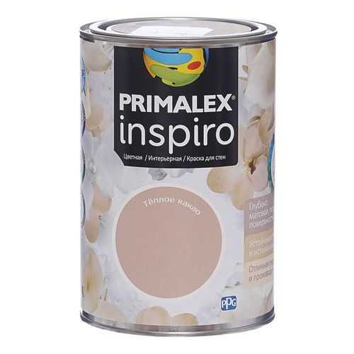 Краска для внутренних работ Primalex Inspiro 1л Теплый Какао, 420192 в Касторама