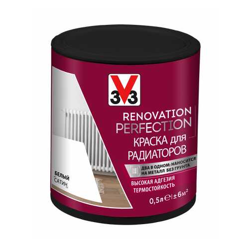 Краска V33 для радиаторов Renovation Perfection Цвет белый в Касторама