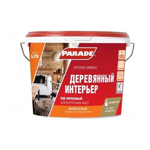 Лак акриловый PARADE L70 Деревянный интерьер Полуматовый 0,9л в Касторама