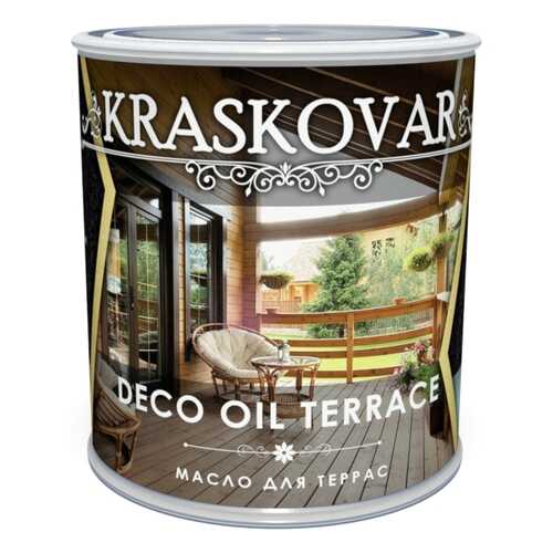 Масло для террас Kraskovar Deco Oil Terrace Белый 0,75л в Касторама