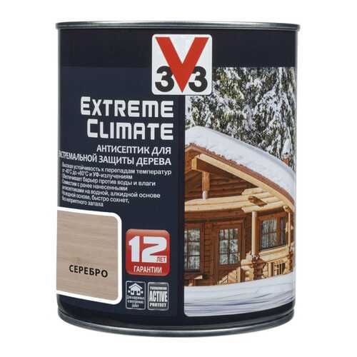 Антисептик для экстремальной защиты V33 Extreme Climate 0.9 л, Цвет серебро в Касторама