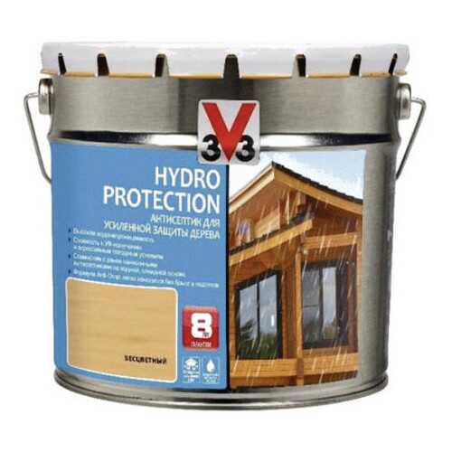 Пропитка для дерева V33 HYDRO PROTECTION полуглянец Белый 2,5л. в Касторама