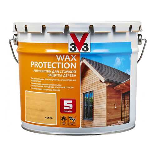 Пропитка для дерева V33 Wax Protection 9 л сосна в Касторама