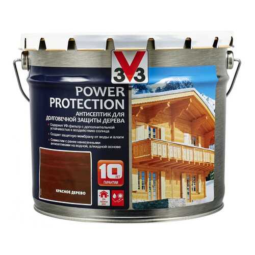 V33 Power Protection антисептик для долговечной защиты дерева 9 л, Цвет красное дерево в Касторама