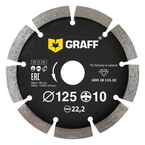 Круг алмазный GRAFF Ф125х22мм по бетону (GDD 18 125,10) в Касторама