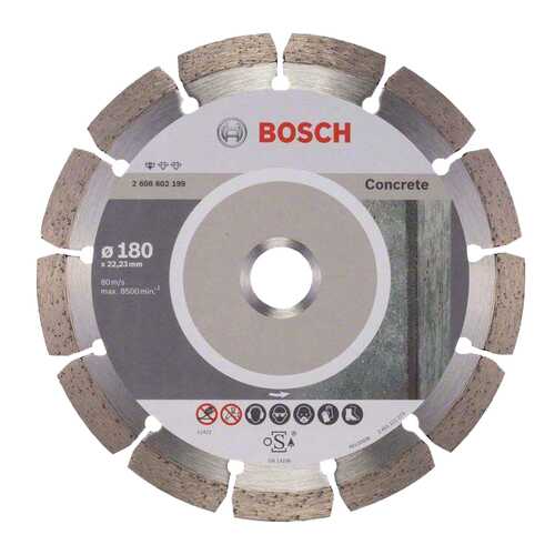 Круг отрезной алмазный Bosch Concrete 180x22.23мм (2608602199) в Касторама