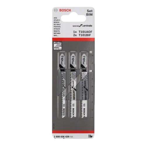Набор пилок для лобзика Bosch T 101 ВIF, T 101AOF 2608636429 в Касторама