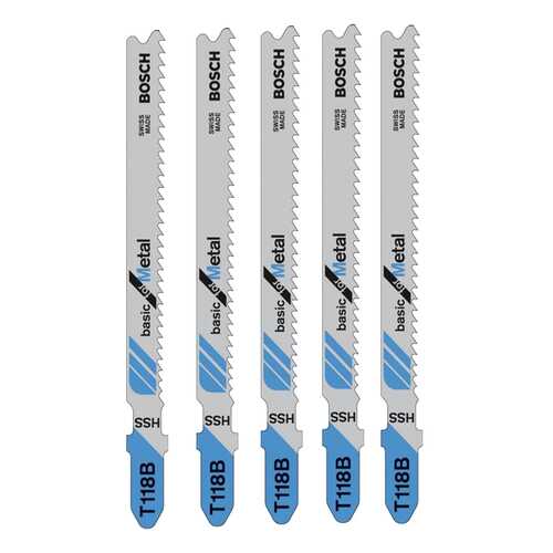 Набор пилок для лобзика Bosch T 118 В, HSS 2608631014 в Касторама