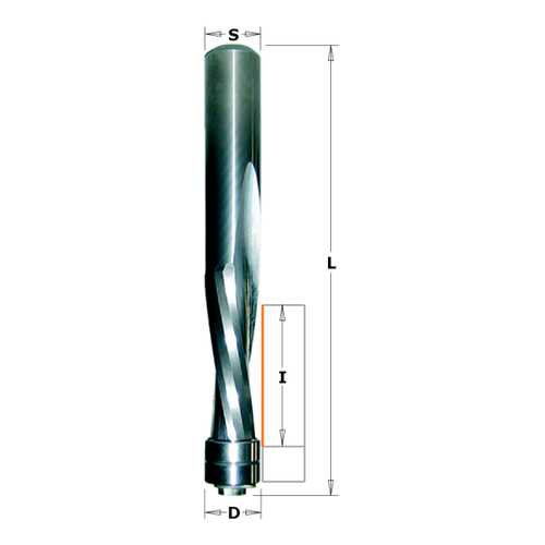 Фреза спиральная монолитная 12,7x50,8x114 Z=2 S=12,7 RH CMT 192.507.11B в Касторама