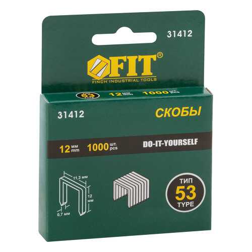 Скобы для степлера (тип 53) 12 мм, 1000 шт. FIT 31412 в Касторама