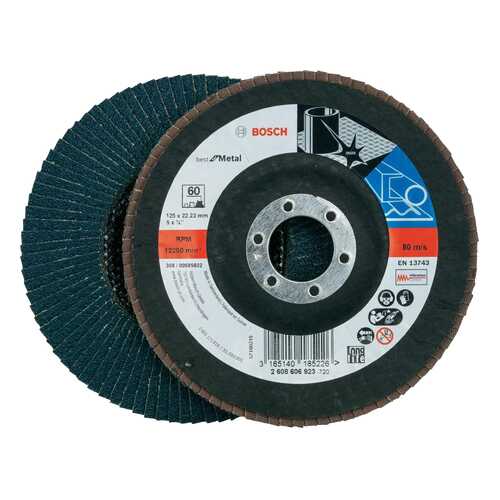 Круг лепестковый Bosch 125мм K60 Best for Metal 2608606923 в Касторама