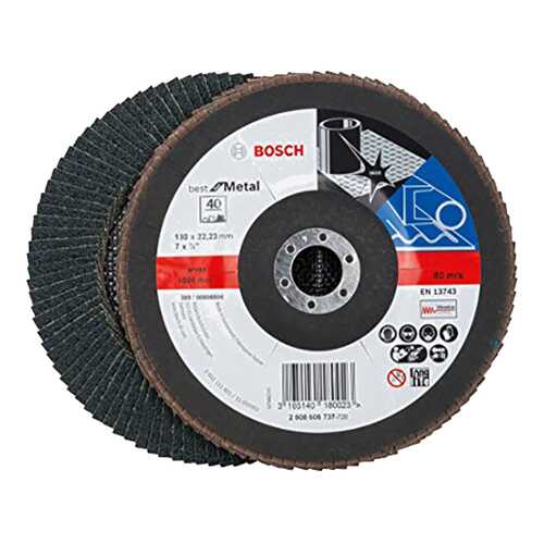 Круг лепестковый Bosch 180мм K40 Best for Metal 2608606737 в Касторама