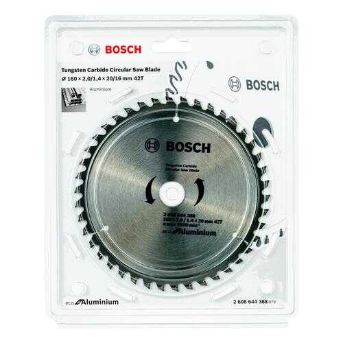 Диск пильный твердосплавный BOSCH Ф160х20мм 42зуб. (ECO AL 2608644388) в Касторама