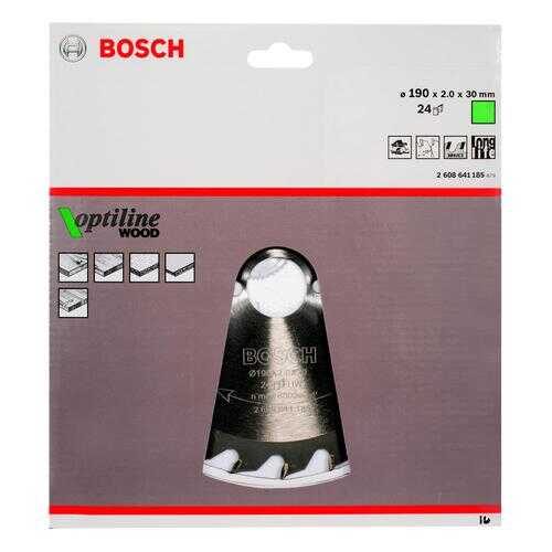 Диск пильный твердосплавный BOSCH Ф190х30мм 24зуб. (2608641185) в Касторама