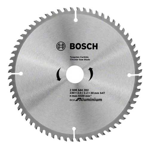 Диск по дереву Bosch ECO ALU/Multi 230x30-64T 2608644392 в Касторама