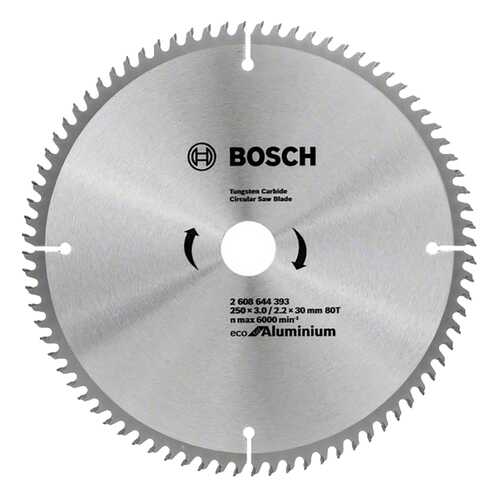 Диск по дереву Bosch ECO ALU/Multi 250x30-80T 2608644393 в Касторама