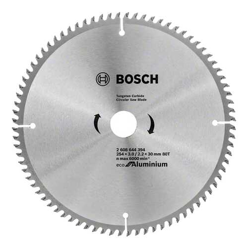 Диск по дереву Bosch ECO ALU/Multi 254x30-80T 2608644394 в Касторама