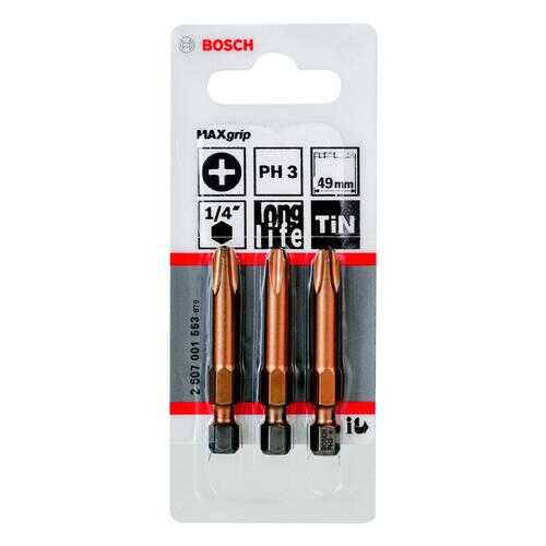 Бита BOSCH PH3 49мм (MAXgrip 3 шт. 2607001553) в Касторама