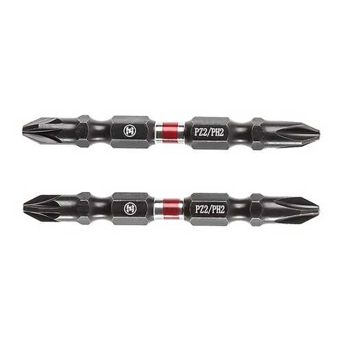 Бита Hammer Flex 203-177 PH-2*PZ-2 двусторонняя 65мм, 2шт, 362947 в Касторама